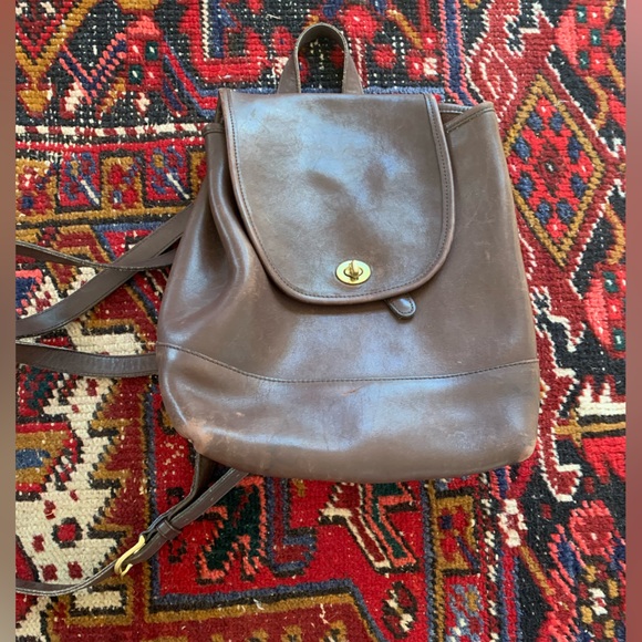 Bags Vintage Coach Leather Backpack Poshmark